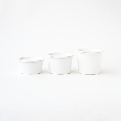 KAICO ENAMEL MARU CANISTER WITH LID WHITE