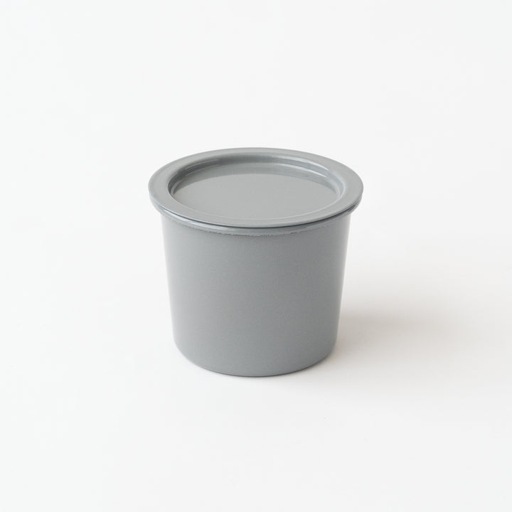 KAICO ENAMEL MARU CANISTER WITH LID GRAY