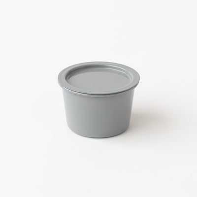 KAICO ENAMEL MARU CANISTER WITH LID GRAY