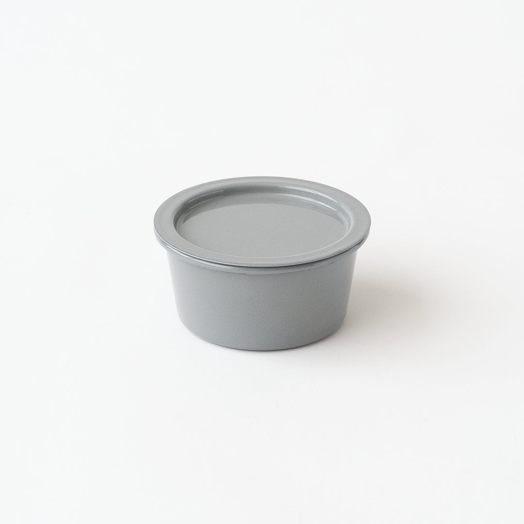 KAICO ENAMEL MARU CANISTER WITH LID GRAY