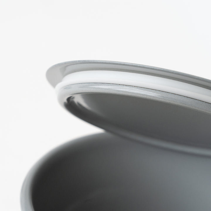 KAICO ENAMEL MARU CANISTER WITH LID GRAY