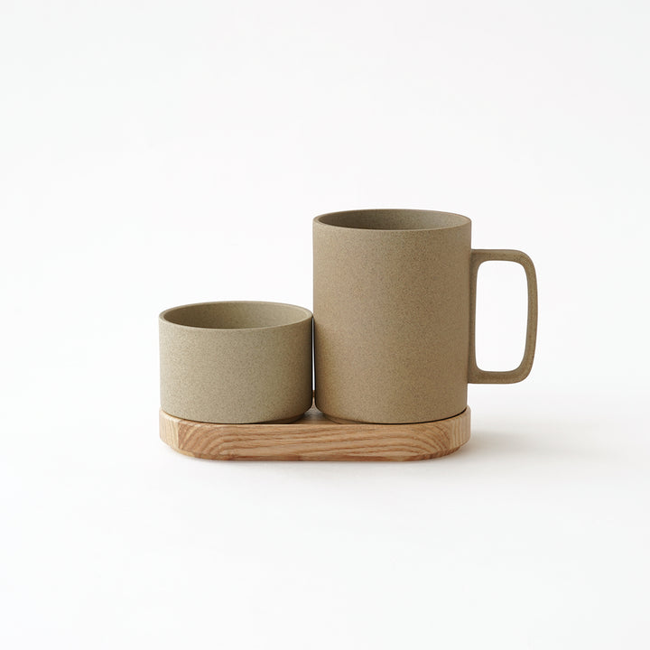 HASAMI PORCELAIN / WOODEN TRAY / ASH / 3 3/8" DIA x 6 3/4" x 7/8"
