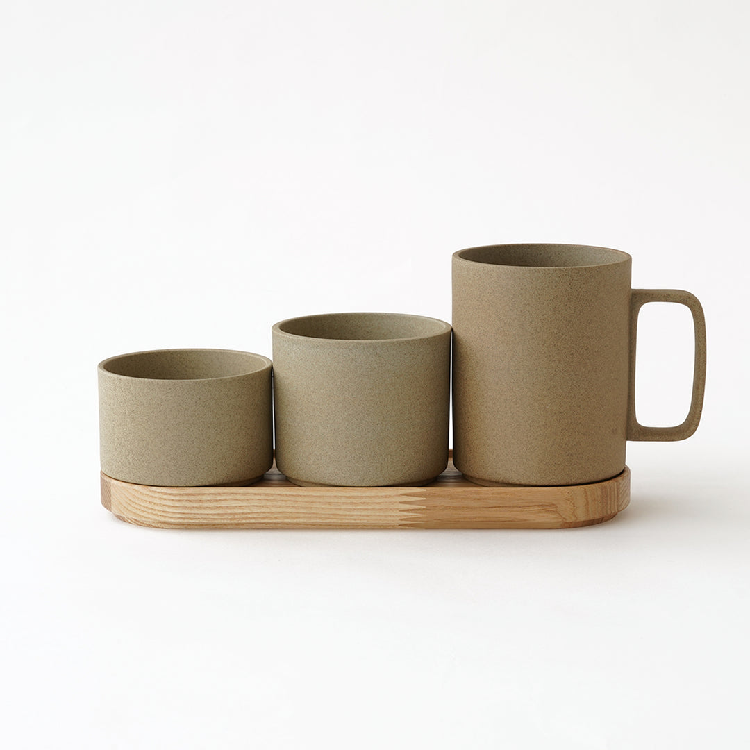 HASAMI PORCELAIN / WOODEN TRAY / ASH / 3 3/8" DIA x 10" x 7/8"