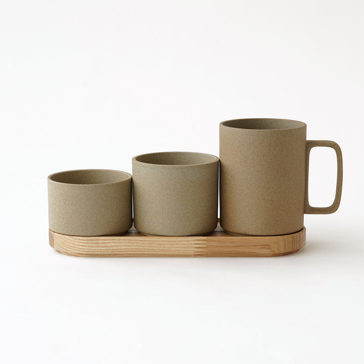 HASAMI PORCELAIN / WOODEN TRAY / ASH / 3 3/8" DIA x 10" x 7/8"
