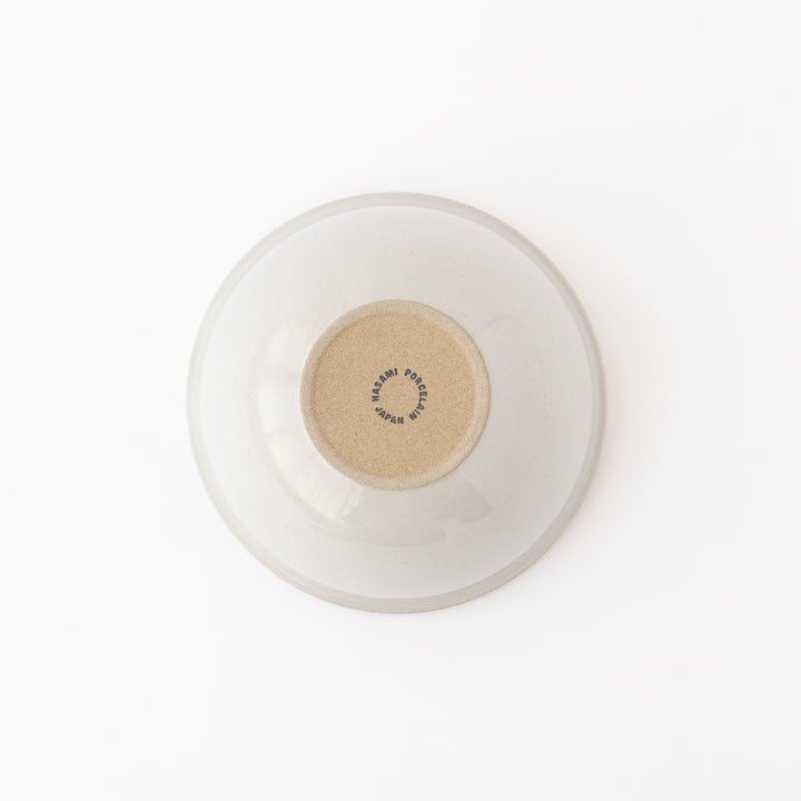 HASAMI PORCELAIN / DEEP ROUND BOWL / GLOSS GRAY / 7 3/8" DIA x 3 1/2"