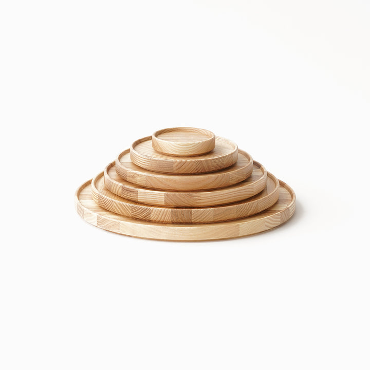 HASAMI PORCELAIN / WOODEN TRAY (LID) / ASH / 8 5/8" DIA x 7/8"