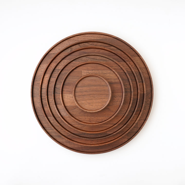 HASAMI PORCELAIN / WOODEN TRAY (LID) / WALNUT / 10" DIA x 7/8"
