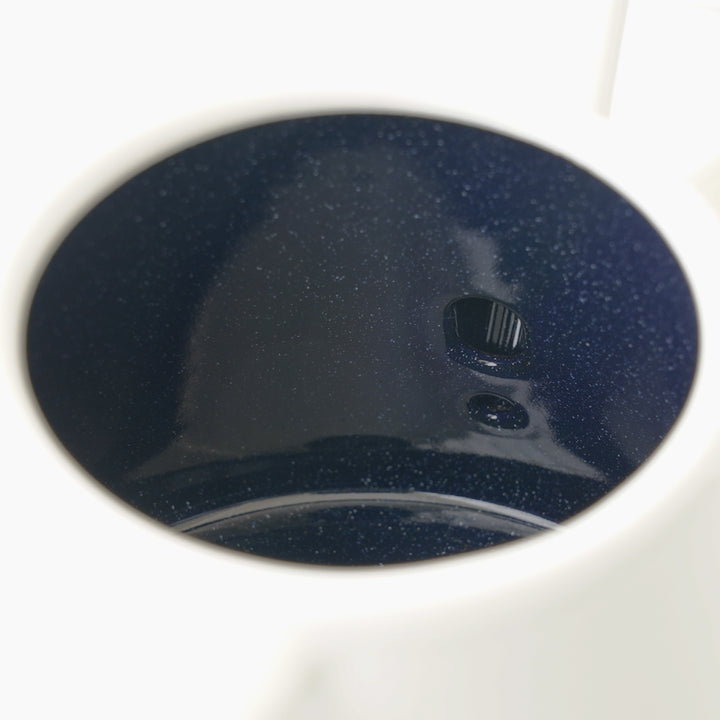 KAICO ENAMEL DRIP KETTLE  WHITE