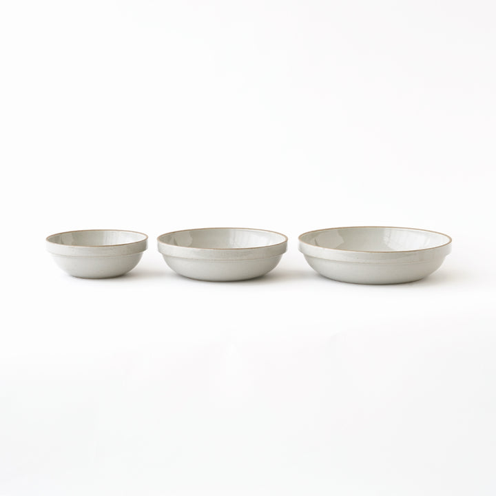 Hasami Porcelain Round Bowl 7 3/8" Gloss Gray