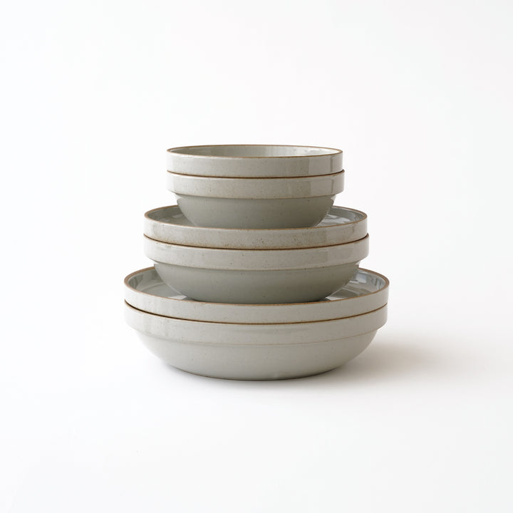 Hasami Porcelain Round Bowl 7 3/8" Gloss Gray